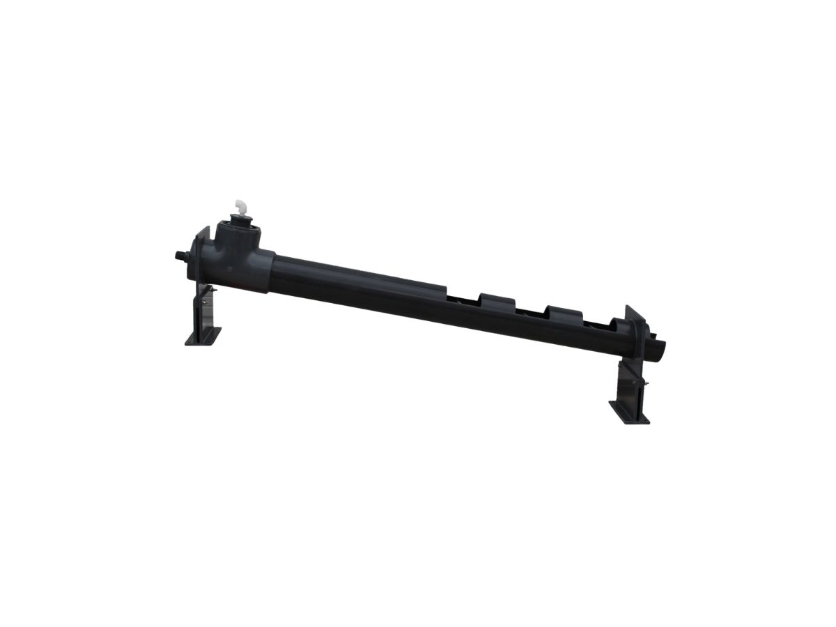 Acid dilution trough for cooling tower chemical treatment